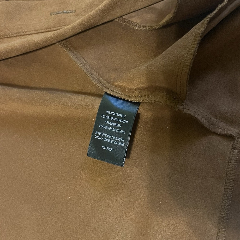 Cleo + Wolf Women's Faux Suede Shacket Western Cowgirl Shirt Jacket Size S Brown - Picture 6 of 8